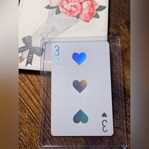 🔥RARE🔥 Dior Collectors JOY Playing Card—3 of ❤️